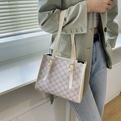 New Arrival Women Shopping Tote Bag Canvas Casual Classic Single Shoulder Bag Large Capacity Office Ladys Handbags And Purse White one size