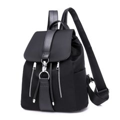 Female 2023 New Fashion Lock Couple Backpacks Women's Multi-functional Outdoor Travel Bags Girls Schoolbag Shoulder Bag black one size
