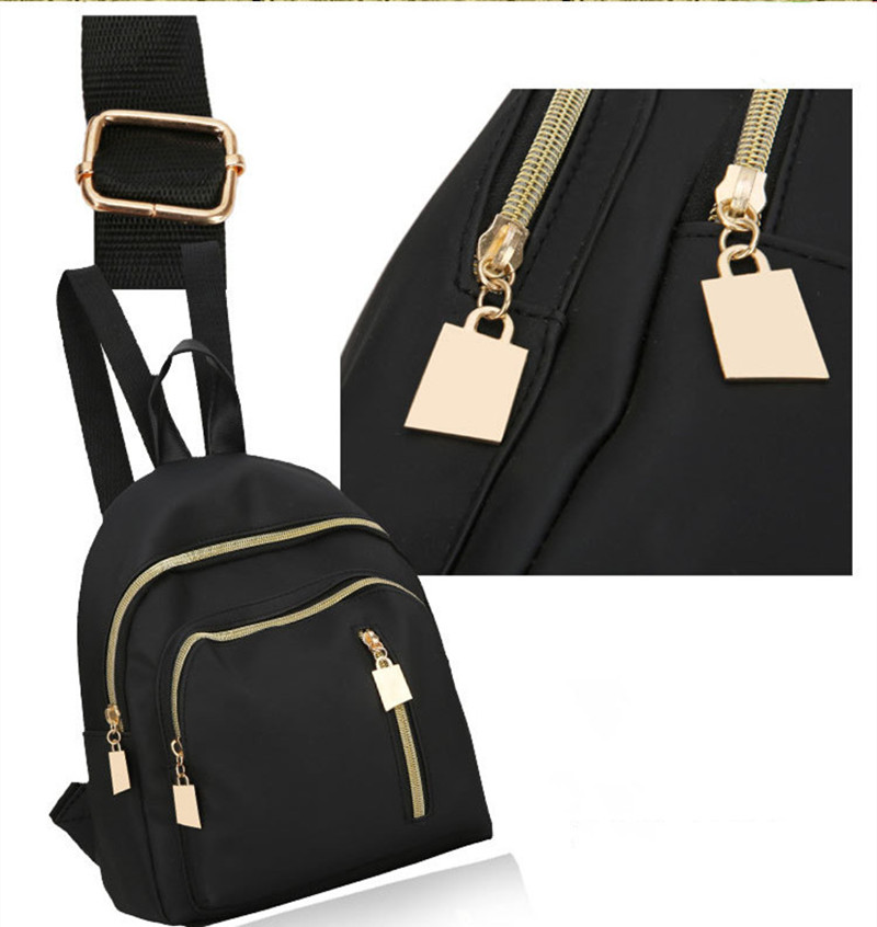 Shoulder bag Korean fashion mini academic nylon canvas small backpack women bag black small bag women bag 2025 black rucksack