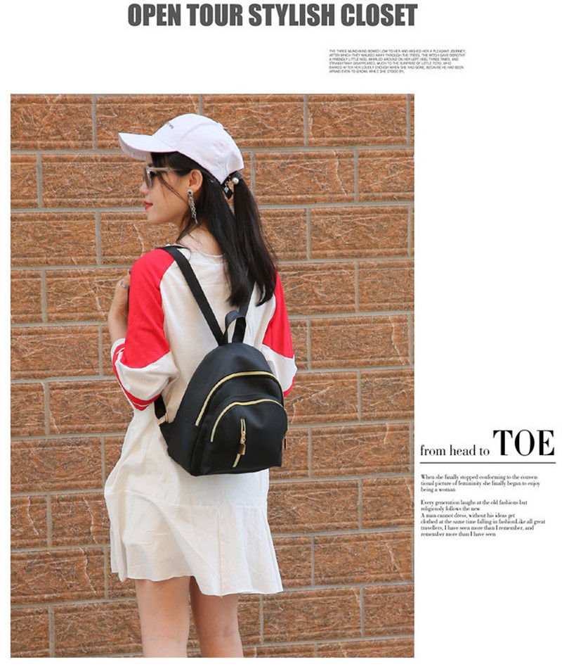 Shoulder bag Korean fashion mini academic nylon canvas small backpack women bag black small bag women bag 2025 black rucksack