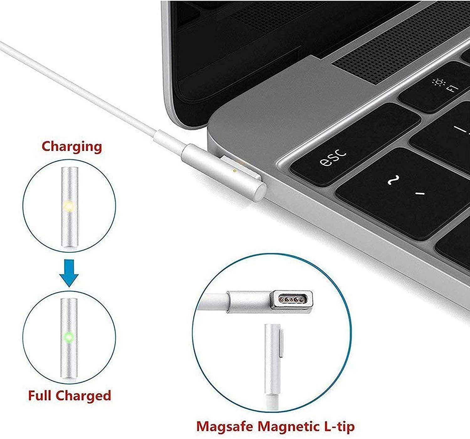 Replacement 85W Laptop MagSafe Power Adapter Chargers (L tip) For MacBook Pro 15'' 17'' A1175 A1222