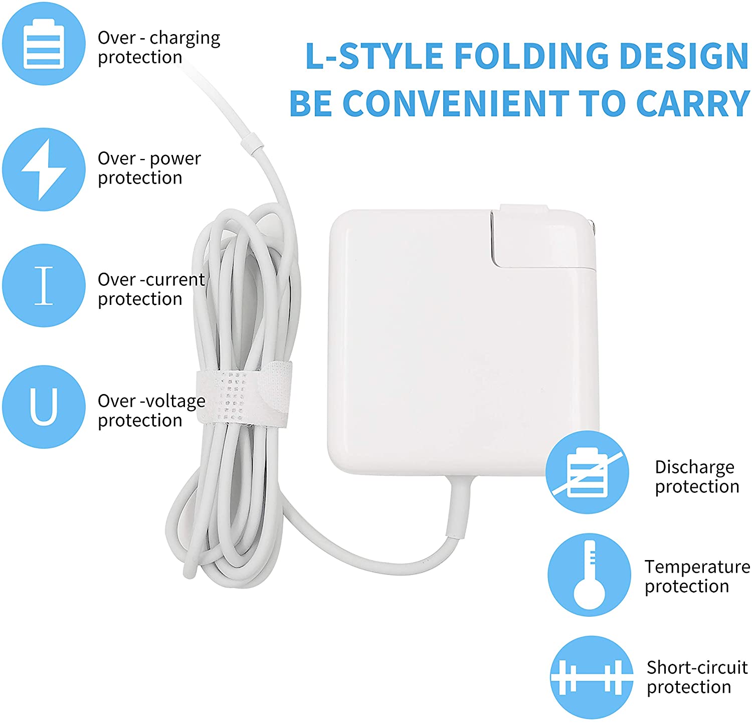 Replacement 60W MagSafe power adapter with "L" style connector