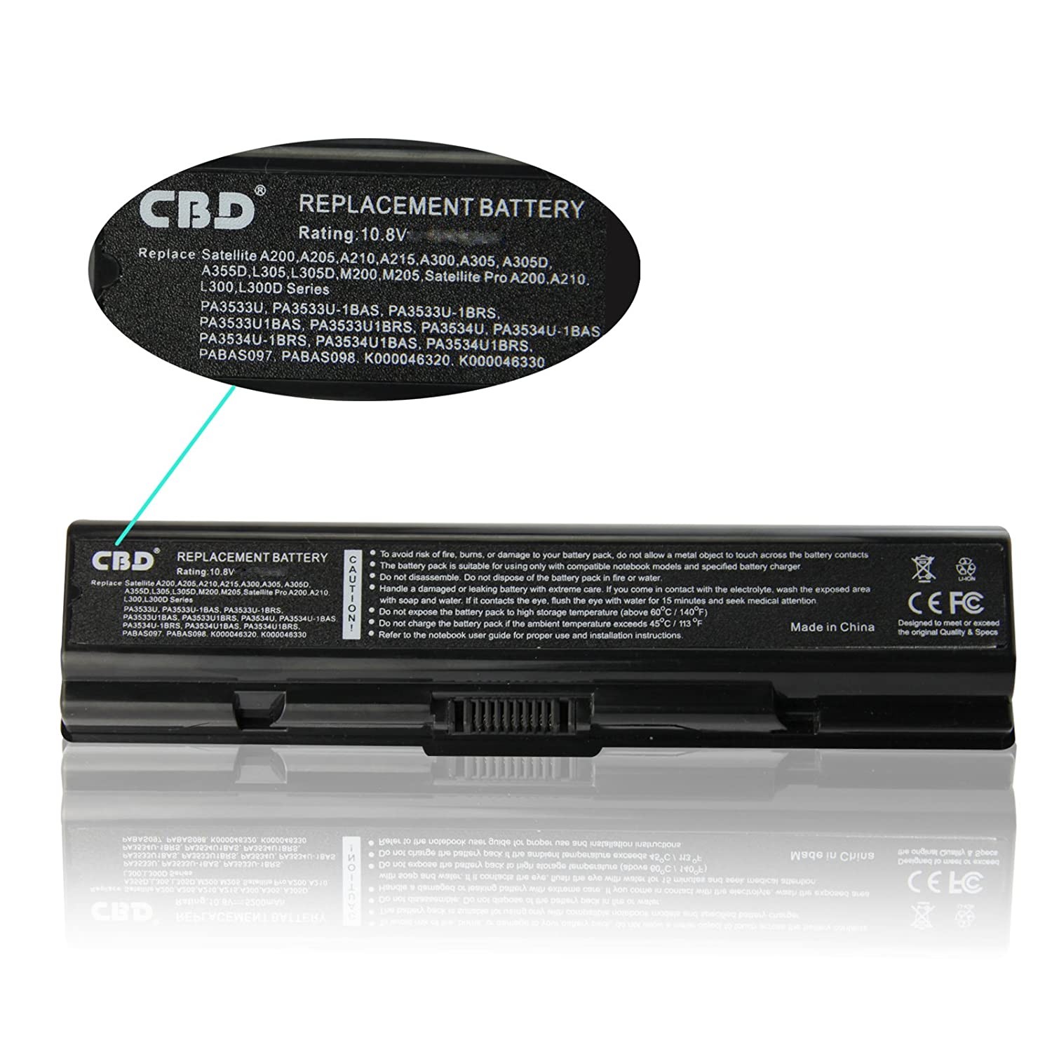 Generic Laptop Battery For Toshiba PA3533U-1BAS Pro A200-1K4 Dynabook AX/54G