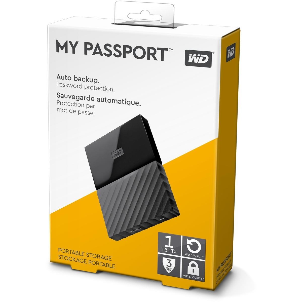 WD  1TB HDD External My Passport-USB 3.0