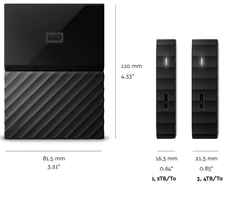 WD  1TB HDD External My Passport-USB 3.0