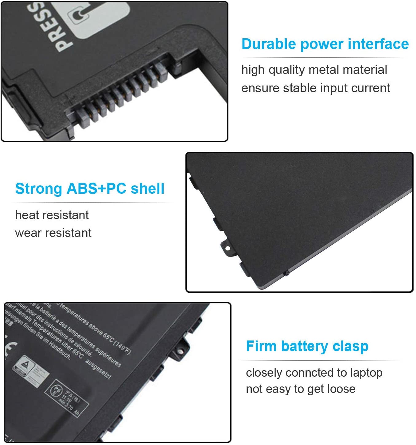 Laptop Battery - Dell Latitude 3450 3550 fit:0PD19 7P3X9 1V2F6 P39F 0DFVYN 01V2F6 5MD4V 86JK8 DFVYN