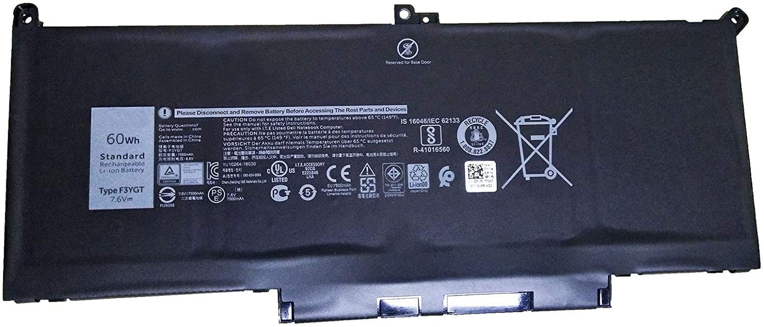 F3YGT Laptop Battery for Dell Latitude 12 7000 7280 7290 13 7380 7390 P29S002 Latitude 14 7480 7490
