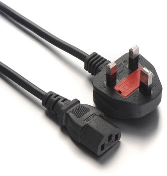 3 PIN UK Plug AC Power Cable  for Computer/UPS/Printer/Desktop