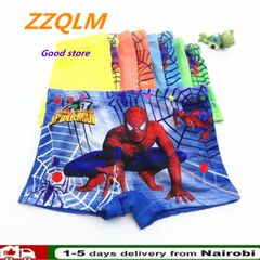 2pcs/Disney Spiderman Children's Underwear Boys Panties Marvel Anime Kids Baby Boxer Briefs Cartoon Print Cotton Underwear Gifts As picture Waist size 22cm