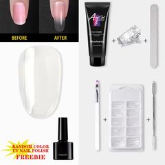 Painless Extension Gel 15ml Nail Art without Paper Holder Quick Model Painless Crystal Gel Set as picture normal as picture