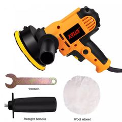 Car Polishing Machine 700w 220V Disc Plug-In Machine Automatic Adjustable Speed Sanding Waxing Tools Yellow as picture