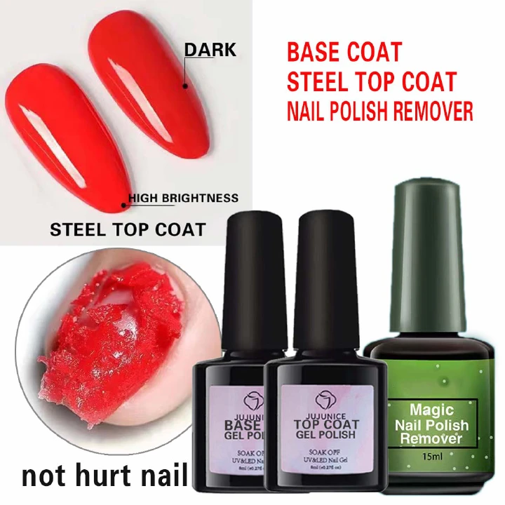 3 in 1 base coat  hard top coat and nail remover / 2 in 1 base coat  hard top coat  for UV nail polish /nail dryer