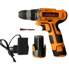 1300rpm,28N/M 12V 2PCS batteries CORDLESS ELECTRIC DRILL  IMPACT DRILL with full set of tools Orange normal