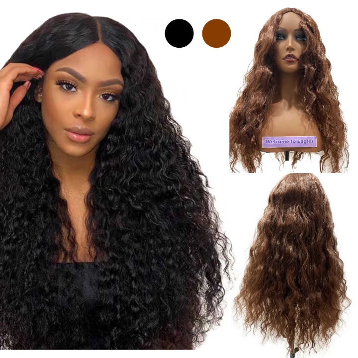 Lady black Curly wigs Long Hair wigs Fashion Synthetic Wigs For Women Black FREE SIZE