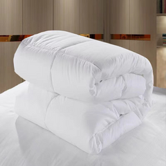 【Promotion】2.4KG   200*220cm/6.5*7.5 feet    1PC  All-Season White Down Alternative Quilted Comforter Corner Duvet White 200*230cm
