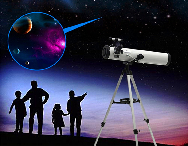 76700 Telescope with Alloy Tripod Zooming Monocular Reflective for Space Planet Observation