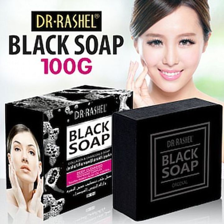 Dr. Rashel Black Soap with Collagen &amp; Charcoal For Acne Treatment dr rashel