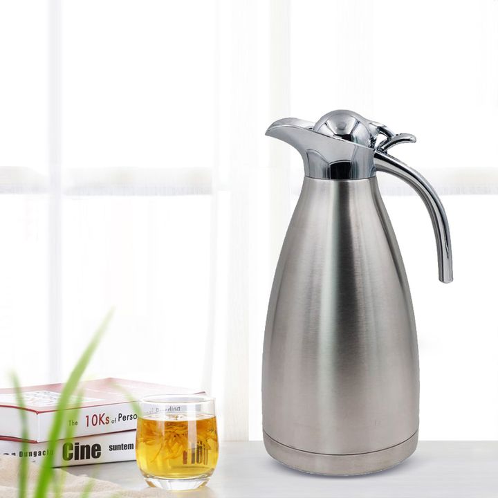 【Promotion】Jamespot 2.0L Stainless Steel Vacuum Coffee Pot Vacuum Thermos Flask