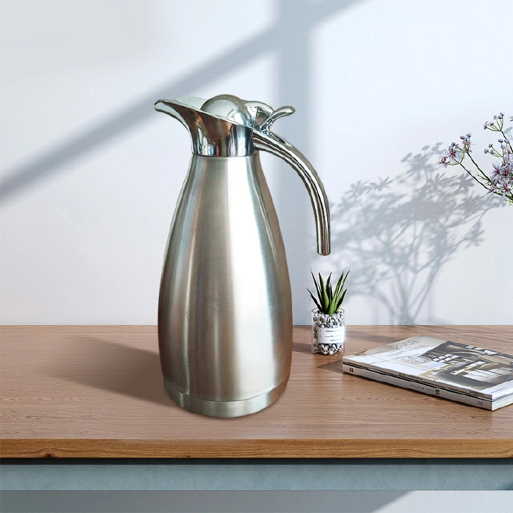 【Promotion】Jamespot 2.0L Stainless Steel Vacuum Coffee Pot Vacuum Thermos Flask