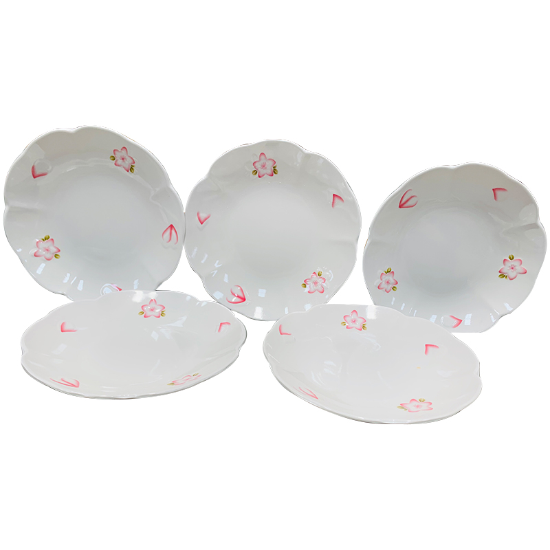 6pcs 9’ Melamine plate P-21465 （Random printing）