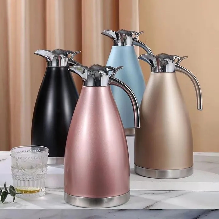 【Promotion】Jamespot 2.0L Stainless Steel Vacuum Coffee Pot Vacuum Thermos Flask