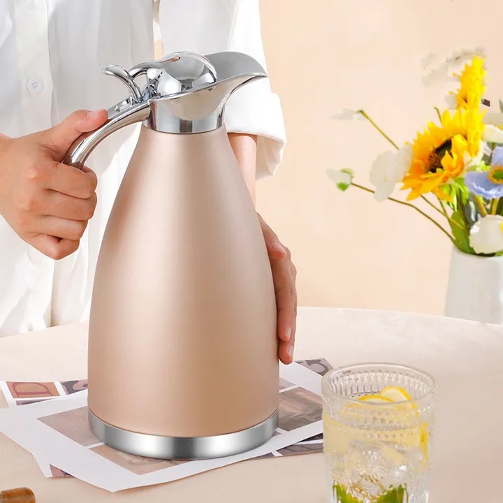 【Promotion】Jamespot 2.0L Stainless Steel Vacuum Coffee Pot Vacuum Thermos Flask