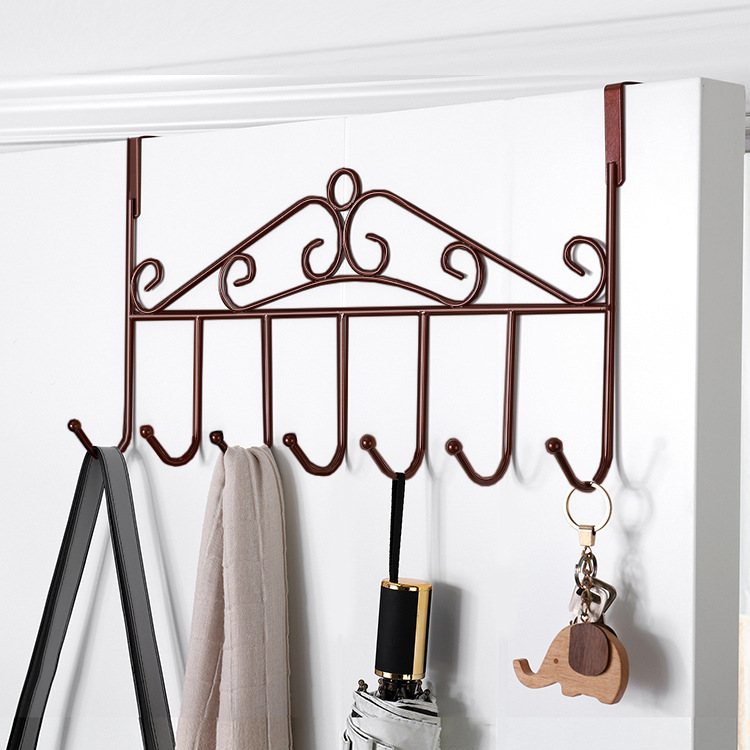 Hole-free door rear hook nail-free door hanger free installation door back hanger creative hanger rack 42*4.7*23cm