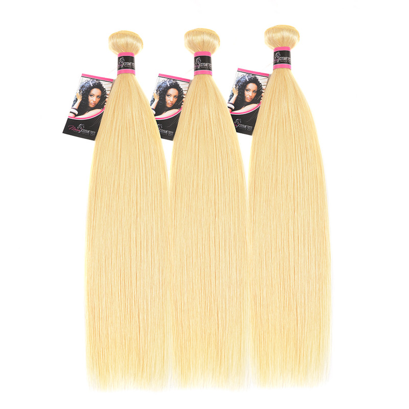 Brazilian Straight Hair 613 Honey Blonde Bundles 1/3/4 Bundles Remy Hair Weaving Human Hair Bundles