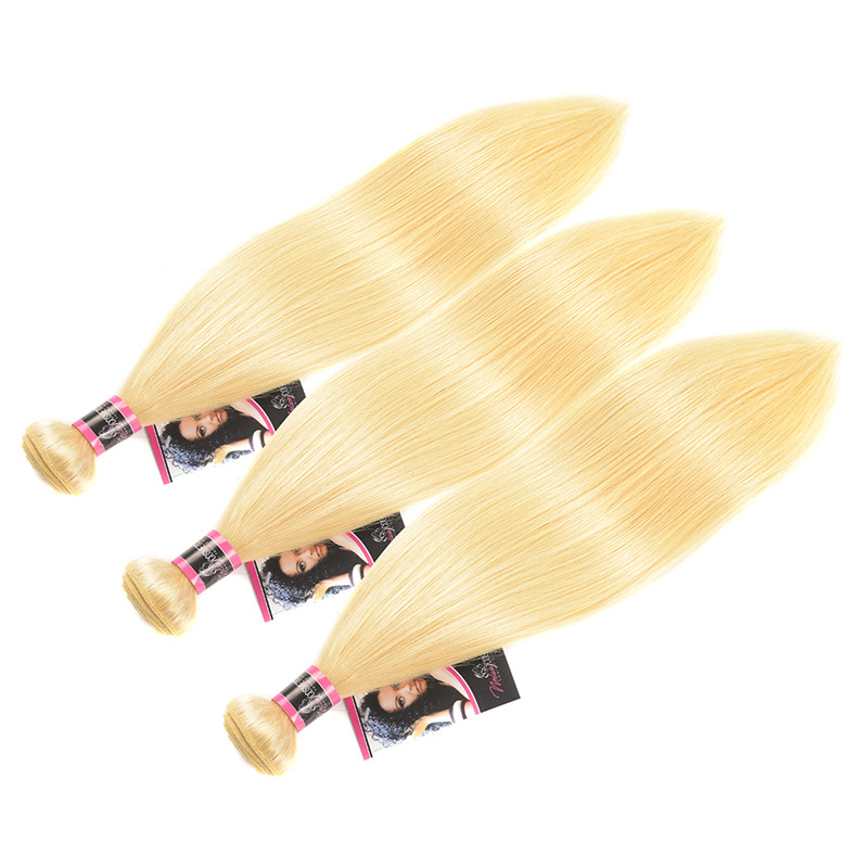 Brazilian Straight Hair 613 Honey Blonde Bundles 1/3/4 Bundles Remy Hair Weaving Human Hair Bundles