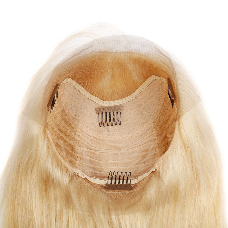 613 Blonde Lace Closure Wig 180% Density Short Human Hair Wigs Brazilian Remy Hair Blond Hair Bob