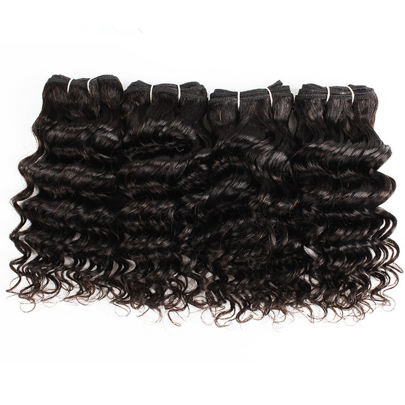 Deep Wave Hair Bundles Deal 100% Rem Human Hair Extension 4 Bundles Available Deep Wave Hair