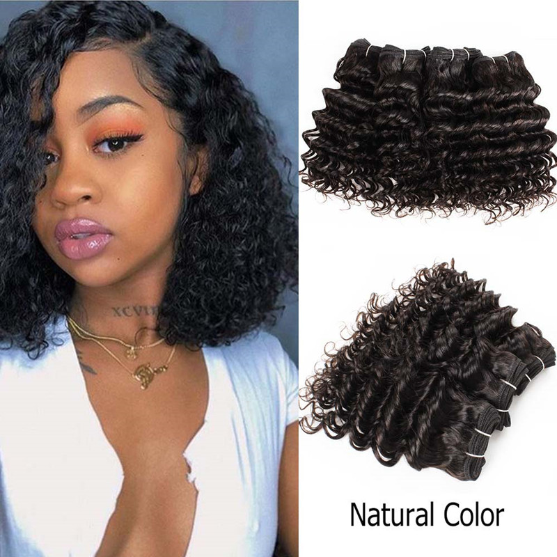 Deep Wave Hair Bundles Deal 100% Rem Human Hair Extension 4 Bundles Available Deep Wave Hair