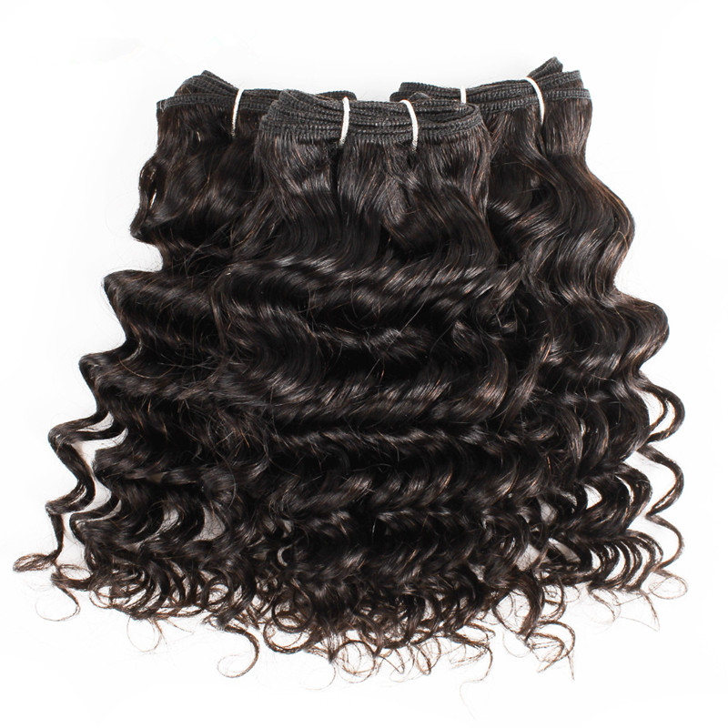 Deep Wave Hair Bundles Deal 100% Rem Human Hair Extension 4 Bundles Available Deep Wave Hair