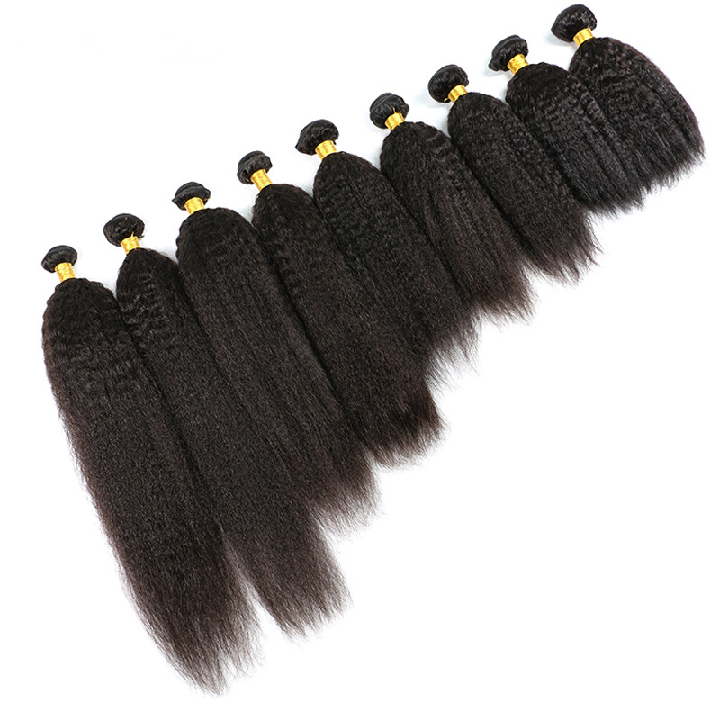 Best Hair Brazilian Hair Weave Bundles Kinky Straight Human Hair 3 Bundles Deal Remy Hair Extensions