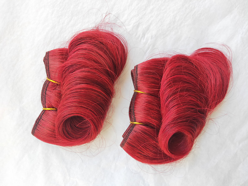 Ombre Red Human Hair Bundles Brazilian Curly Hair 30 g/bundle 6 Inch 4 Bundles/set Hair Extensions