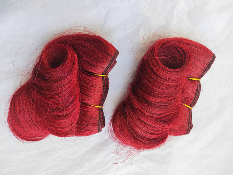 Ombre Red Human Hair Bundles Brazilian Curly Hair 30 g/bundle 6 Inch 4 Bundles/set Hair Extensions