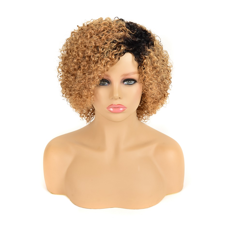 Curly Wig Machine Made Human Hair Wigs Brazilian Hair Short Curly Bob Wigs For Women Curly Wave Wig