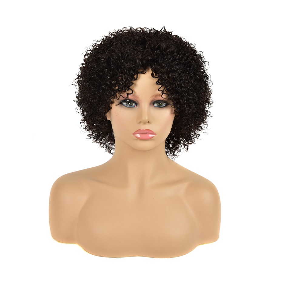 Curly Wig Machine Made Human Hair Wigs Brazilian Hair Short Curly Bob Wigs For Women Curly Wave Wig