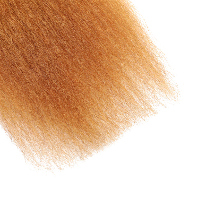 Best Hair Lady Hairpiece 100% Human HairTether Ponytail Extensions Yaki Straight 1B#27