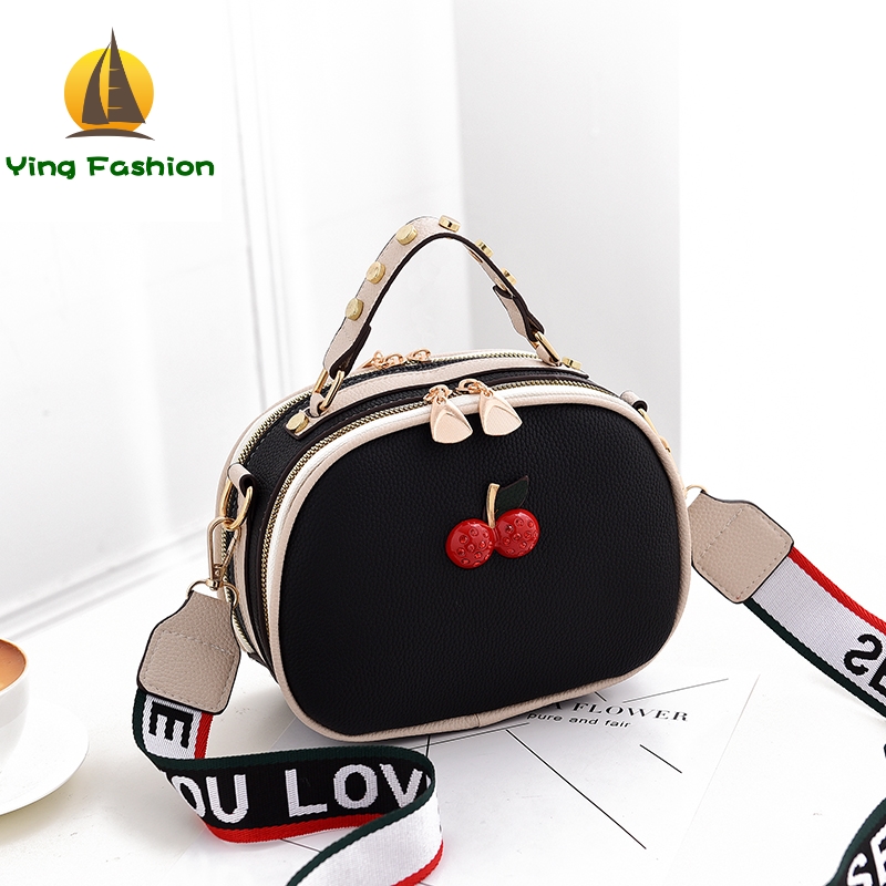 Ying Fashion Small Lovely 1PC Set Women Cherry Handbag Mini Shoulder Bag Women Bags HB8972