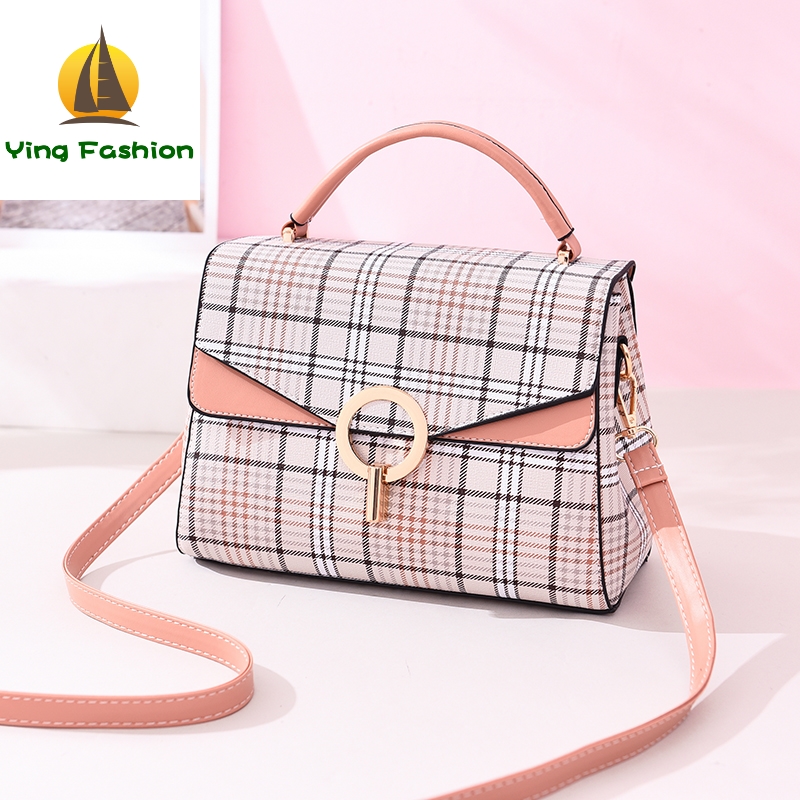 YING FASHION Famous Brand Handbag for Women with Sequined Lock Gifts HB8460