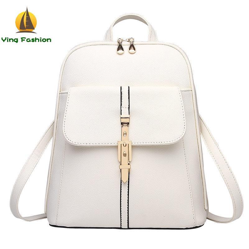YING FASHION 1PC PU Leather Backpack for Women Schoolbags for Teenager Bookbag DS8856