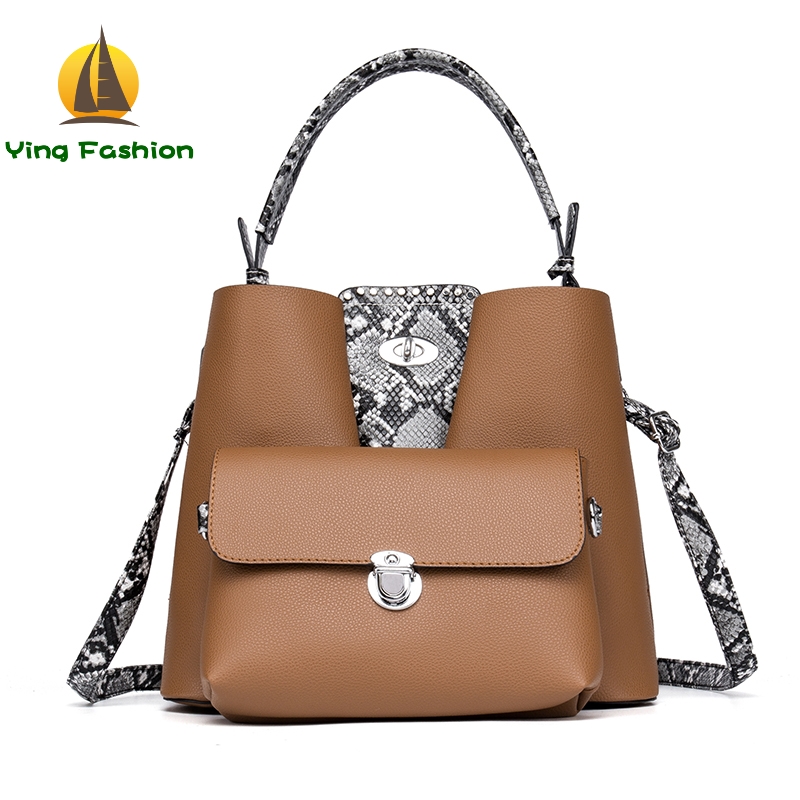 Ying Fashion 2PCS Set Bags for Women PU Fashion and Portable Handbag / Shoulder Bags HB1808