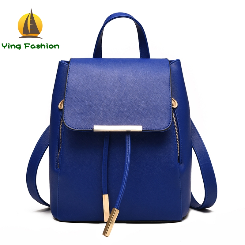 YING FASHION 1PC Set Women Backpack High Quality Youth Leather Backpacks for Teenager School DS8853