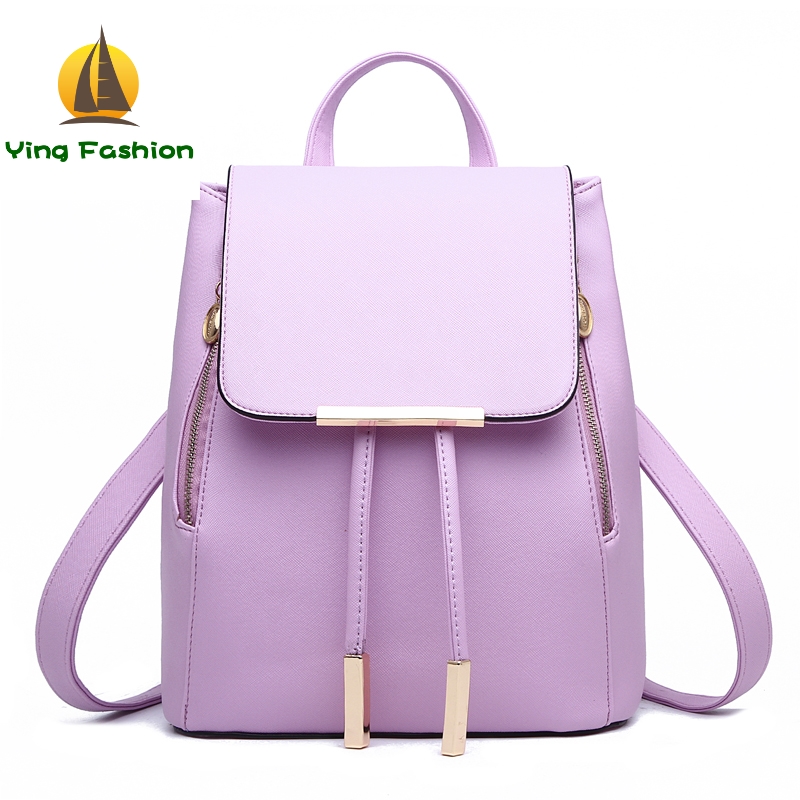 YING FASHION 1PC Set Women Backpack High Quality Youth Leather Backpacks for Teenager School DS8853