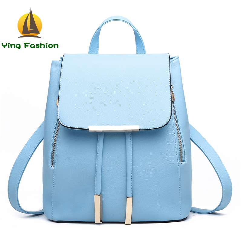 YING FASHION 1PC Set Women Backpack High Quality Youth Leather Backpacks for Teenager School DS8853