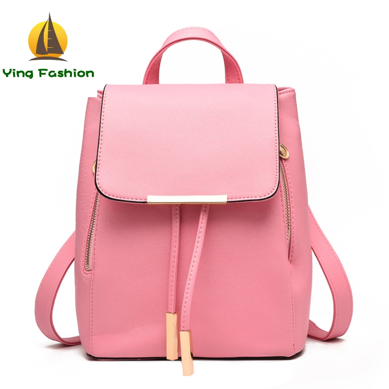 YING FASHION 1PC Set Women Backpack High Quality Youth Leather Backpacks for Teenager School DS8853