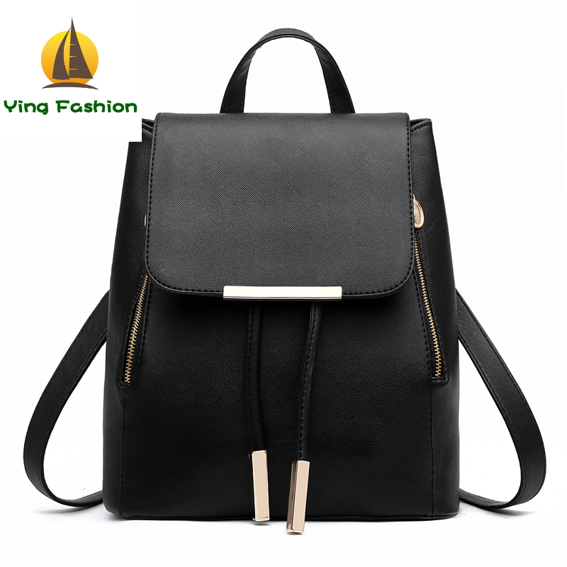 YING FASHION 1PC Set Women Backpack High Quality Youth Leather Backpacks for Teenager School DS8853