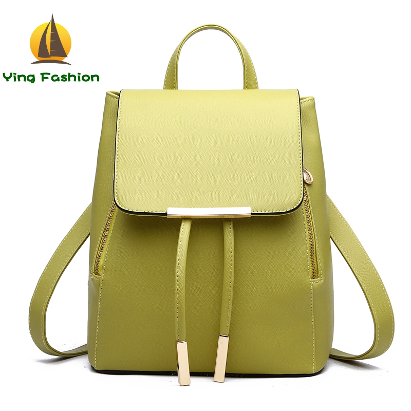 YING FASHION 1PC Set Women Backpack High Quality Youth Leather Backpacks for Teenager School DS8853