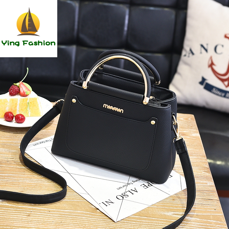 YING FASHION High Quality PU Leather Zipper Handbag Women Famouse Popular with Store Gift HB8628